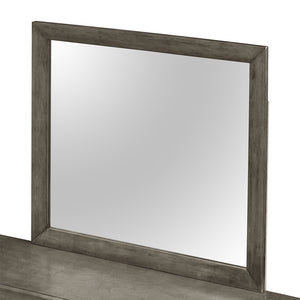 English Elm Contemporary Silver Metallic Wall Mirror 39"H x 35"W — Sleek Lightweight Frame, Brightens Rooms Elegantly Gray 40 L x 36 W x 2 H B078108039