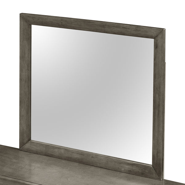 English Elm Contemporary Silver Metallic Wall Mirror 39"H x 35"W — Sleek Lightweight Frame, Brightens Rooms Elegantly Gray 40 L x 36 W x 2 H B078108039
