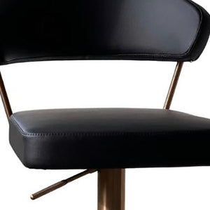 HomeRoots 29" Gray Faux Leather Low Back Bar Chair with Metal & Wood Base - Modern Comfort for Any Space 714472