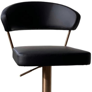 HomeRoots 29" Gray Faux Leather Low Back Bar Chair with Metal & Wood Base - Modern Comfort for Any Space 714472
