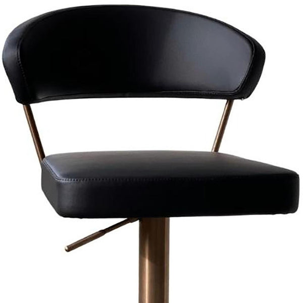 HomeRoots 29" Gray Faux Leather Low Back Bar Chair with Metal & Wood Base - Modern Comfort for Any Space 714472