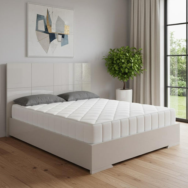 HomeRoots 40" Beige Wood Four Drawer Gentlemen's Chest - Stylish Storage, Space-Saving Design for Modern Bedrooms 714478