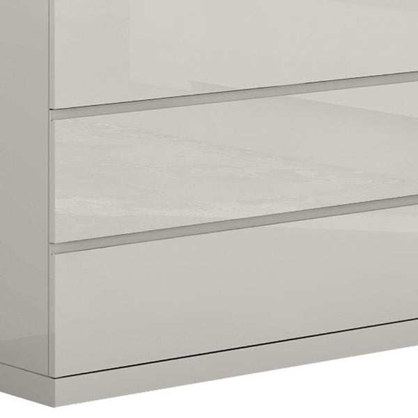63 Inch Wide Six Drawer Wood Dresser for Bedroom Organization and Modern Storage