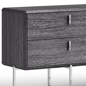 HomeRoots 68" Blue Wood Six Drawer Double Dresser - Stylish Storage Solution with Easy-Glide Drawers & Modern Accents 714484