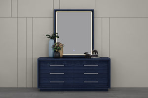 HomeRoots 60" Gray Wood Six Drawer Double Dresser - Contemporary Design for Stylish Bedroom Storage & Organization 714485