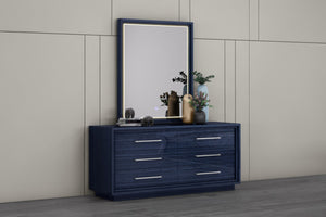 HomeRoots 60" Gray Wood Six Drawer Double Dresser - Contemporary Design for Stylish Bedroom Storage & Organization 714485