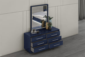 HomeRoots 60" Gray Wood Six Drawer Double Dresser - Contemporary Design for Stylish Bedroom Storage & Organization 714485