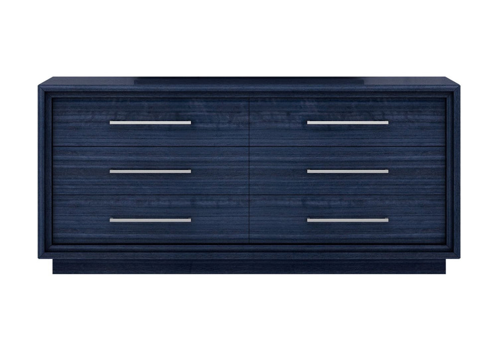HomeRoots 60" Gray Wood Six Drawer Double Dresser - Contemporary Design for Stylish Bedroom Storage & Organization 714485