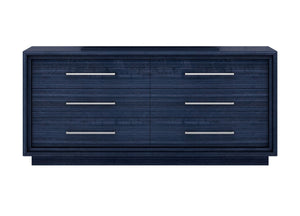 HomeRoots 60" Gray Wood Six Drawer Double Dresser - Contemporary Design for Stylish Bedroom Storage & Organization 714485