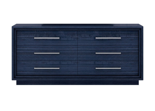 HomeRoots 60" Gray Wood Six Drawer Double Dresser - Contemporary Design for Stylish Bedroom Storage & Organization 714485