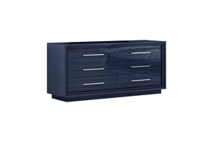 HomeRoots 60" Gray Wood Six Drawer Double Dresser - Contemporary Design for Stylish Bedroom Storage & Organization 714485