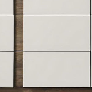 HomeRoots 57" Gray Wood Six Drawer Double Dresser - Stylish Storage Solution for Organized Bedrooms & Decor 714486
