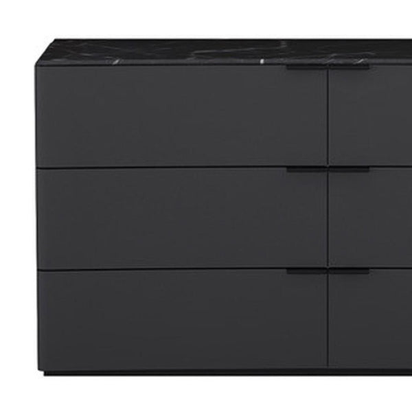 HomeRoots 62" White Wood Six Drawer Double Dresser - Modern, Spacious Storage Solution for Any Bedroom Decor 714488