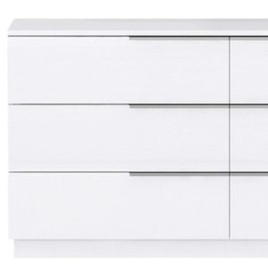 HomeRoots 60" Gray Wood Six Drawer Double Dresser - Ample Storage, Durable Design, & Ready to Use for Your Bedroom 714489