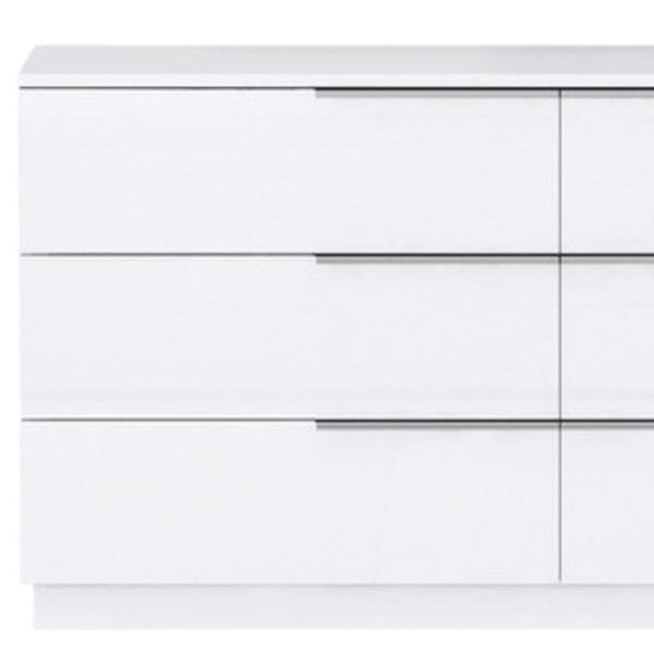 HomeRoots 60" Gray Wood Six Drawer Double Dresser - Ample Storage, Durable Design, & Ready to Use for Your Bedroom 714489