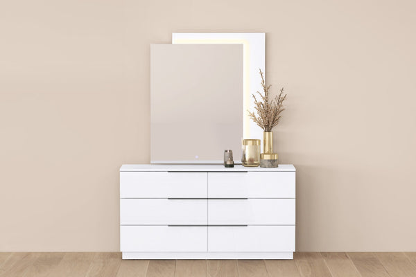 HomeRoots 60" Gray Wood Six Drawer Double Dresser - Ample Storage, Durable Design, & Ready to Use for Your Bedroom 714489