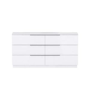 HomeRoots 60" Gray Wood Six Drawer Double Dresser - Ample Storage, Durable Design, & Ready to Use for Your Bedroom 714489