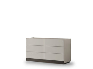 HomeRoots 60" Beige Wood Six Drawer Double Dresser - Stylish Storage Solution for Modern Bedrooms, Fully Assembled 714490