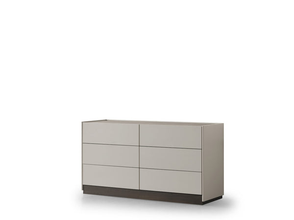 HomeRoots 60" Beige Wood Six Drawer Double Dresser - Stylish Storage Solution for Modern Bedrooms, Fully Assembled 714490