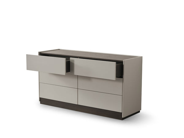 HomeRoots 60" Beige Wood Six Drawer Double Dresser - Stylish Storage Solution for Modern Bedrooms, Fully Assembled 714490