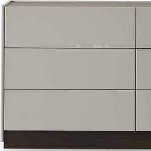 HomeRoots 60" Beige Wood Six Drawer Double Dresser - Stylish Storage Solution for Modern Bedrooms, Fully Assembled 714490