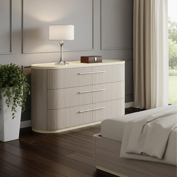 HomeRoots 63" Beige Wood Six Drawer Double Dresser for Stylish Storage & Organization in Any Bedroom Décor 714491
