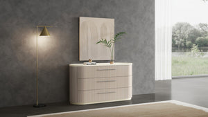 HomeRoots 63" Beige Wood Six Drawer Double Dresser for Stylish Storage & Organization in Any Bedroom Décor 714491