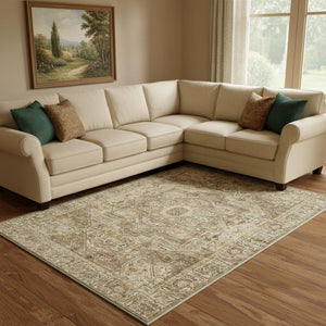 HomeRoots 35" Beige Genuine Marble Square Coffee Table with Wheels - Modern, Elegant & Versatile Design 714503