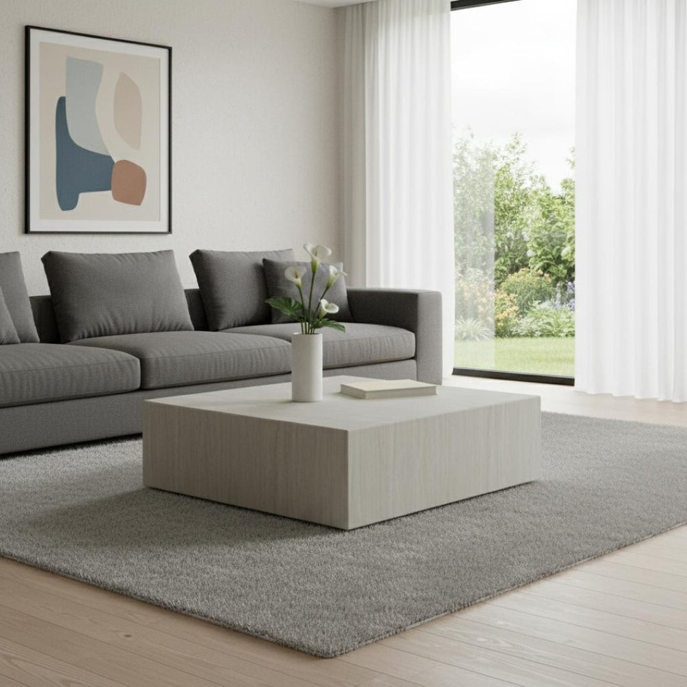 HomeRoots 47" Sleek Black Ceramic Tile Coffee Table with Steel Frame – Modern Design for Living Spaces & Offices 714504