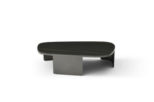 HomeRoots 55" White Genuine Marble Coffee Table with Wheels – Elegant, Modern Design for Versatile Spaces 714506