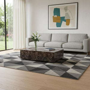 HomeRoots 55" White Marble Coffee Table with Pedestal Base - Elegant, Durable Centerpiece for Any Space 714513