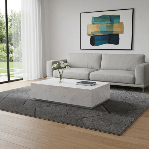 HomeRoots Bronze Nested Pedestal Coffee Tables Set – Elegant Glass & Steel Design for Modern Living Spaces 714514