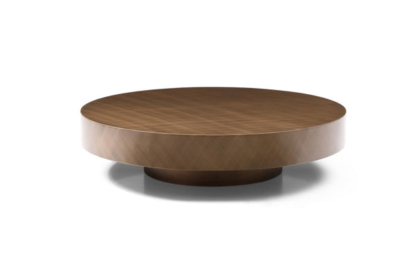 HomeRoots 41" Beige Glass Round Pedestal Coffee Table - Modern Design, Durable & Versatile for Any Space! 714515