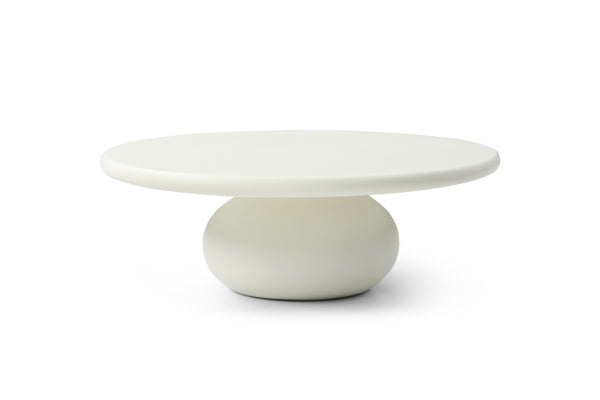 HomeRoots 51" Beige Marble Oval Pedestal Coffee Table - Elegant Centerpiece for Modern Living Spaces & Offices 714516