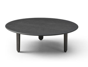 HomeRoots 47" Black Marble Coffee Table - Solid Wood Free-Form Design, Modern Elegance for Any Space 714519
