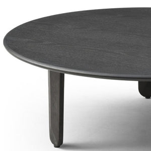HomeRoots 47" Black Marble Coffee Table - Solid Wood Free-Form Design, Modern Elegance for Any Space 714519