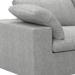 HomeRoots 160" Light Gray Linen Blend Modular Sofa with Ottoman, Storage & Versatile Configurations for Comfort 714557