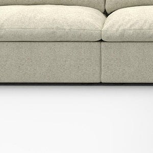 HomeRoots 120" Khaki Linen Blend Modular Sofa with Ottoman & Storage – Stylish Comfort for Modern Living Spaces 714559