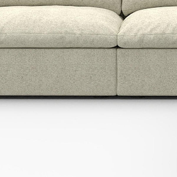 HomeRoots 120" Khaki Linen Blend Modular Sofa with Ottoman & Storage – Stylish Comfort for Modern Living Spaces 714559