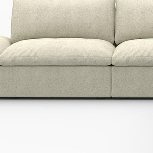 HomeRoots 120" Khaki Linen Blend Modular Sofa with Ottoman & Storage – Stylish Comfort for Modern Living Spaces 714559