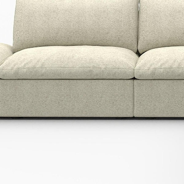 HomeRoots 120" Khaki Linen Blend Modular Sofa with Ottoman & Storage – Stylish Comfort for Modern Living Spaces 714559