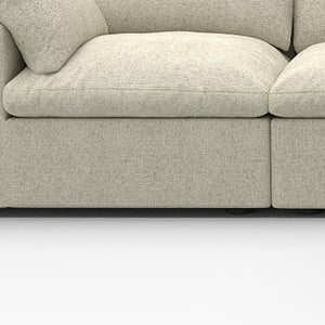 HomeRoots 160" Black Linen-Blend Modular Sofa with Ottoman & Storage – Versatile Seating for Modern Living 714561