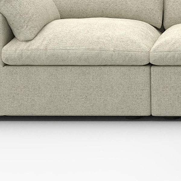 HomeRoots 160" Black Linen-Blend Modular Sofa with Ottoman & Storage – Versatile Seating for Modern Living 714561