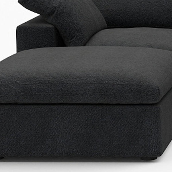 HomeRoots 120" White Linen Blend Modular Sofa Set with Ottoman – Stylish, Versatile Comfort for Your Living Room! 714562