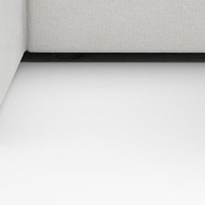HomeRoots 120" Modern White Linen Blend Modular Sofa Set with Ottoman, Storage & Versatile Design Options 714563