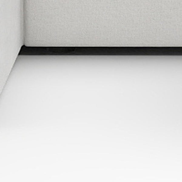 HomeRoots 120" Modern White Linen Blend Modular Sofa Set with Ottoman, Storage & Versatile Design Options 714563