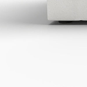 HomeRoots 160" Elegant White Linen Blend Modular Sofa with Storage Ottoman for Versatile Living Room Style 714564