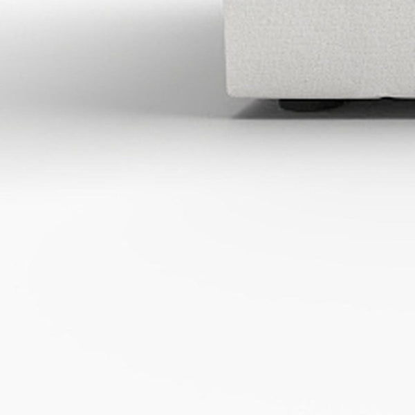 HomeRoots 160" Elegant White Linen Blend Modular Sofa with Storage Ottoman for Versatile Living Room Style 714564