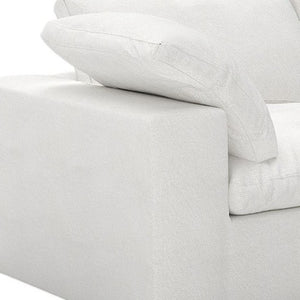 HomeRoots 80" White Linen Blend Modular Sofa – Stylish Comfort, Versatile Design & Easy Assembly for Modern Living 714567