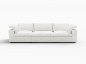 HomeRoots 80" White Linen Blend Modular Sofa – Stylish Comfort, Versatile Design & Easy Assembly for Modern Living 714567